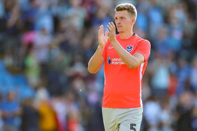Paul Downing is expected to partner Sean Raggett at the heart of the Pompey defence at Stevenage