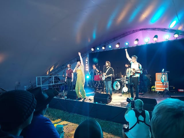 The Longest Johns on the acoustic stage. Picture: Chris Broom.