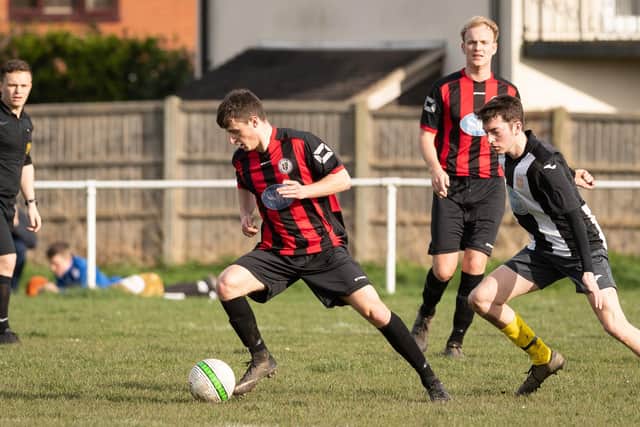 Sam Winterburn of Locks Heath in possession. Picture: Keith Woodland