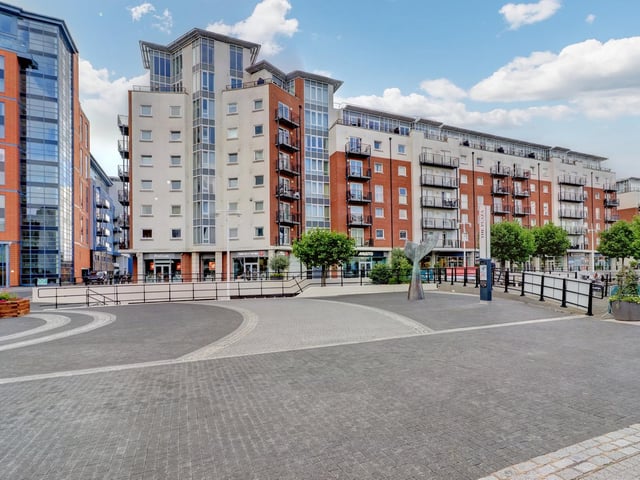 This luxury penthouse apartment offers three bedrooms, two bathrooms and a reception room. 
The Zoopla listing says: "A luxury three bedroom penthouse apartment, located within a gated development in Gunwharf Quays. Benefitting from two underground parking spaces, open plan living accommodation and dual aspect balconies providing spectacular views towards The Solent, Spinnaker Tower & Portsmouth Harbour."