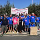 Postal workers in Copnor out on strike as part of a national day of action.  Photo: Mark Chapman