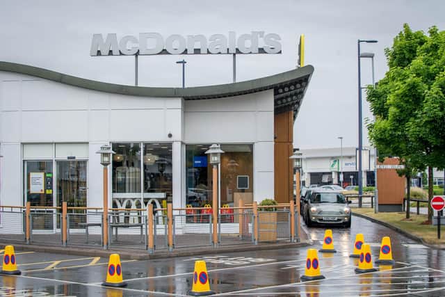 Queues at McDonalds at Fratton, Portsmouth on Wednesday 3 June 2020. Picture: Habibur Rahman