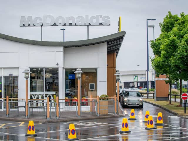 Queues at McDonalds at Fratton, Portsmouth on Wednesday 3 June 2020. Picture: Habibur Rahman