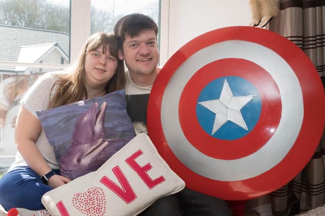 Chris Peskett and his wife Kate, pictured before their wedding in 2017 Picture: Keith Woodland.