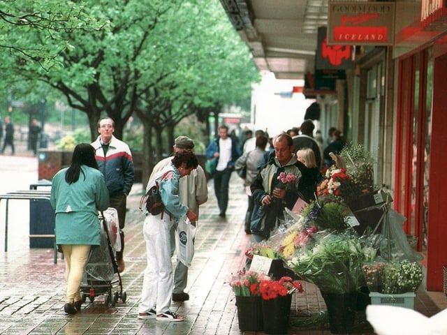 Buying flowers in Palmerston Road