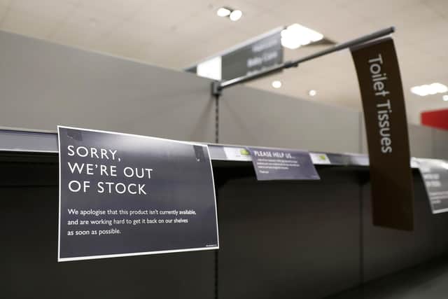 Empty shelves have become a common sight in the UK. Picture: Naomi Baker/Getty Images