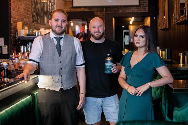 Ripper and Co Southsea is an immersive horror themed bar and restaurant that has an incredible range of food and drink.   Pictured: Bar manager- Charlie Horne, Co-owner-Calvin Swan and General Manager, Nahhzat Mozumder at Ripper and Co Southsea  Picture: Habibur Rahman