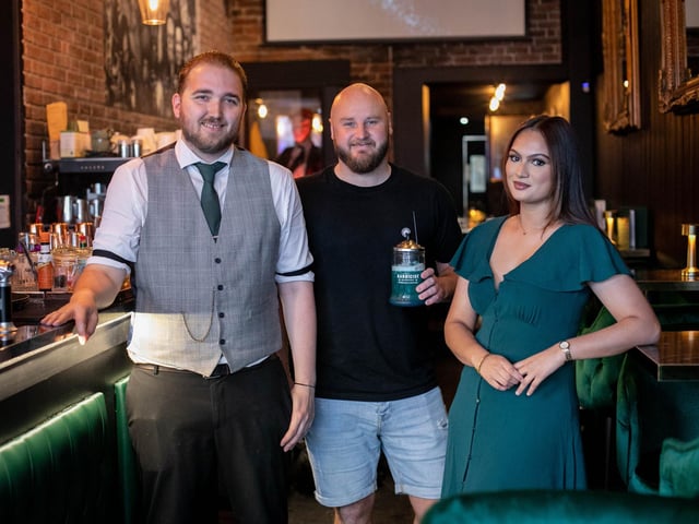 Ripper and Co Southsea is an immersive horror themed bar and restaurant that has an incredible range of food and drink. Pictured: Bar manager- Charlie Horne, Co-owner-Calvin Swan and General Manager, Nahhzat Mozumder at Ripper and Co Southsea Picture: Habibur Rahman
