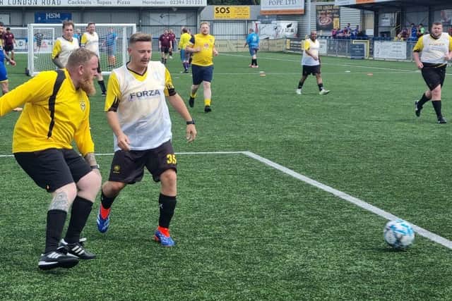 The Havant MAN v FAT club have raised £7000 for Portsmouth Down’s Syndrome Association.