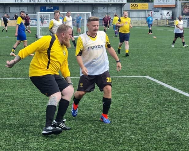 The Havant MAN v FAT club have raised £7000 for Portsmouth Down’s Syndrome Association.