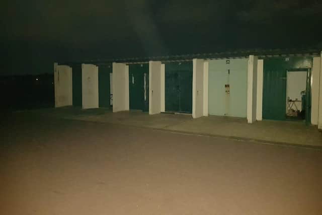 Beach huts in Stokes Bay, Gosport, have been broken on Wednesday night. Picture: James Maw.