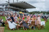 Ladies Day at Qatar Goodwood Festival, Goodwood on 29th July 2021
Pictured:  Friends from Portchester enjoying a grand day out.
Picture: Habibur Rahman