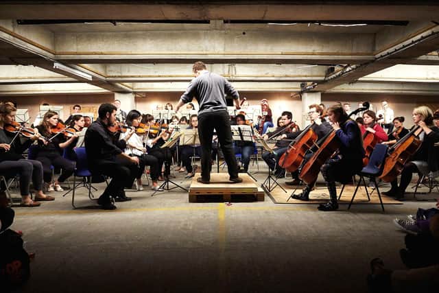 The Multi-Story Orchestra perform at Ports Fest 2022 on July 3