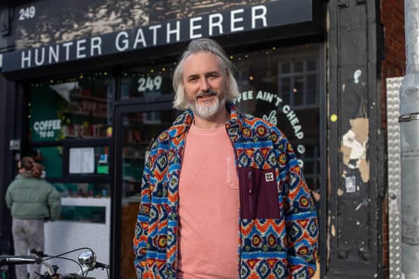 Popular coffee shop, Hunter Gatherer risks closing due to cost of living prices 

Pictured: Owner Brian Morton outside Hunter Gatherer, Southsea on Friday 8th December 2023

Picture: Habibur Rahman