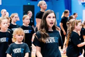Youngsters from TheatreTrain Portsmouth in rehearsal for their performance at the Royal Albert Hall on September 17, 2023. Picture by Cinnabar Studios