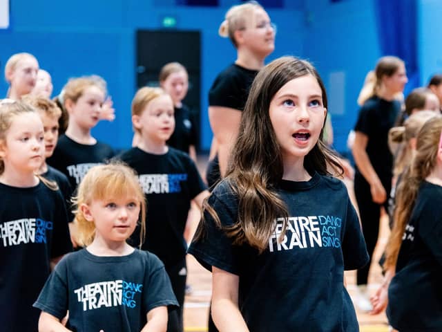 Youngsters from TheatreTrain Portsmouth in rehearsal for their performance at the Royal Albert Hall on September 17, 2023. Picture by Cinnabar Studios