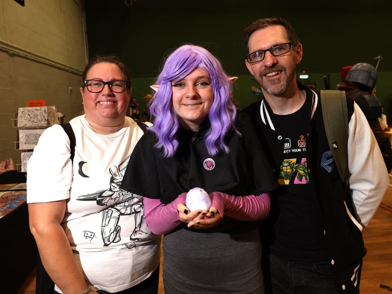 Pictured is (L-R) Lydia Brown, Amelie Brown and Jason Brown.
