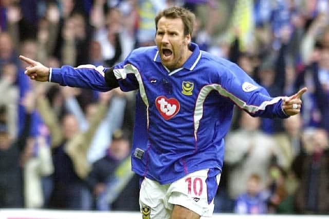 Paul Merson skippered Pompey to the First Division title in 2002-03. Picture: Steve Reid
