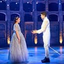Annalise Bradbury (Cinderella) and Dominic Lacey (The Prince) in Chichester Festival Youth Theatre's Cinderella. Photo by Manuel Harlan
