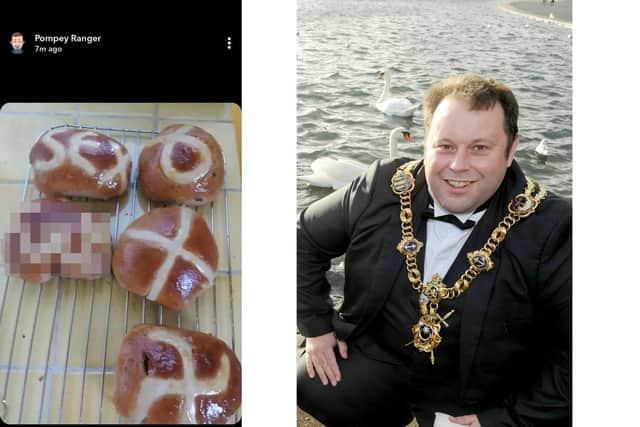 Portsmouth Conservative councillor Lee Mason was temporarily suspended from his party for this Snapchat post.
