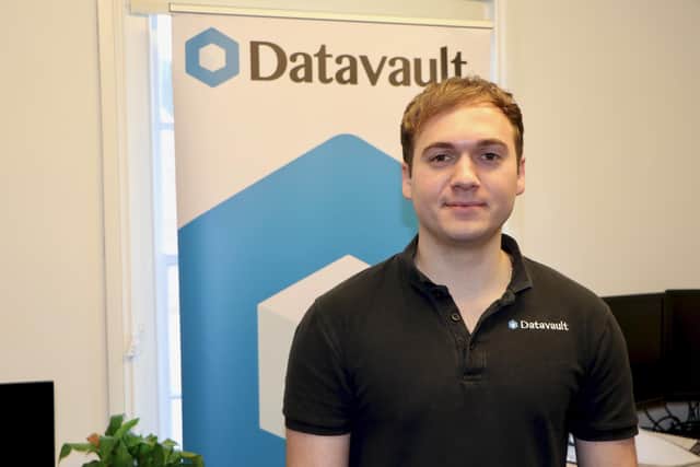 Datavault data engineer Chris Fisher, who helped develop the award-winning dbtvault software at the Hayling Island based company’s office.