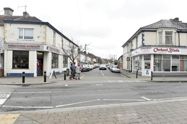 Businesses at the top end of Fawcett Road in Southsea, are concerned that the proposed Active Pompey Neighbourhood (which would involve blocking the junction of Fawcett Road and Orchard Avenue) will harm their businesses Picture: Sarah Standing (240323-1626)