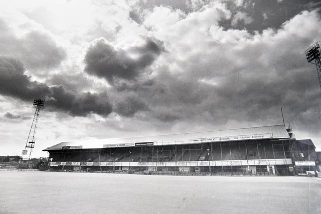Fratton Park's South Stand on August 25, 1988.