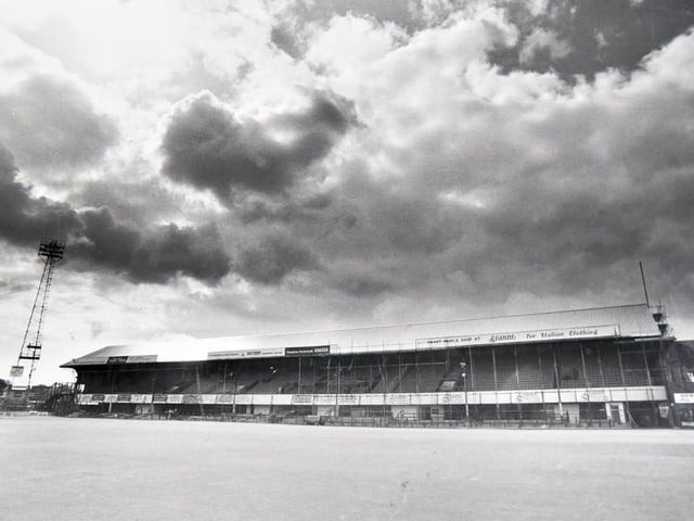 Fratton Park's South Stand on August 25, 1988.