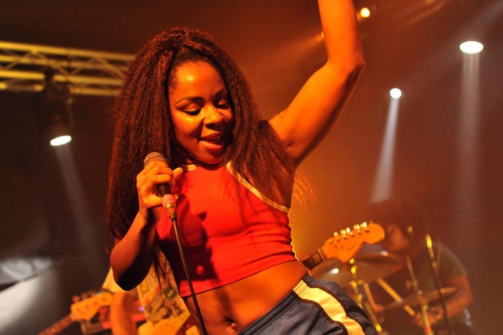 Ninja of The Go! Team performing their debut album, Thunder, Lightning, Strike in full to mark its 20th anniversary, at The Wedgewood Rooms, Southsea on February 9, 2024. Picture by Paul Windsor