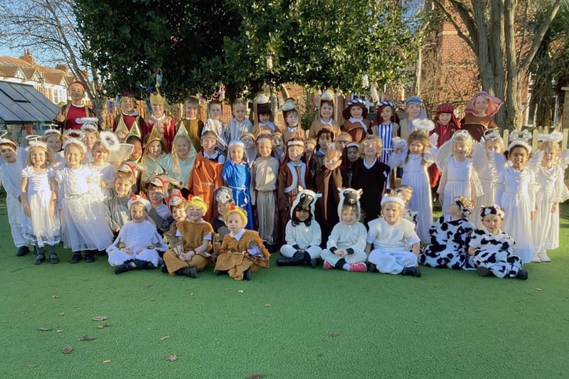 The Year R's who performed in Wimborne Primary School's nativity this year