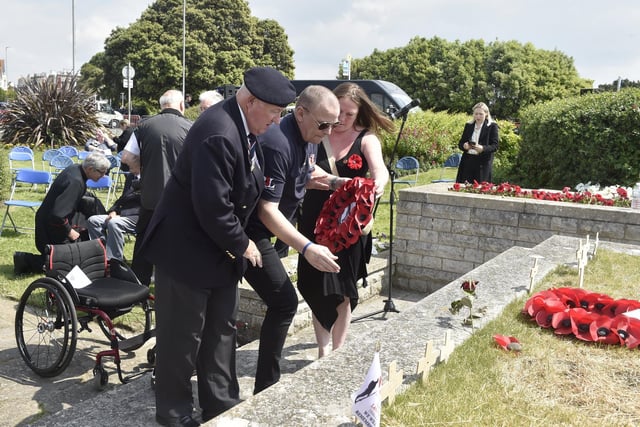 The annual D-Day memorial service took place at the D Day Stone near Canoe Lake, Southsea, on Thursday, June 6, 2024, to commemorate 80 years. Picture: Sarah Standing (060624-4044)
