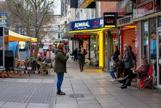 Queues outside Everything's £14 hairdressers in Commercial Road
Picture: Habibur Rahman