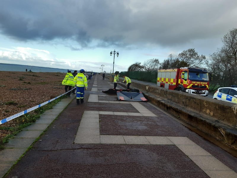 A body was found on the seafront this morning, with emergency services called to the scene.