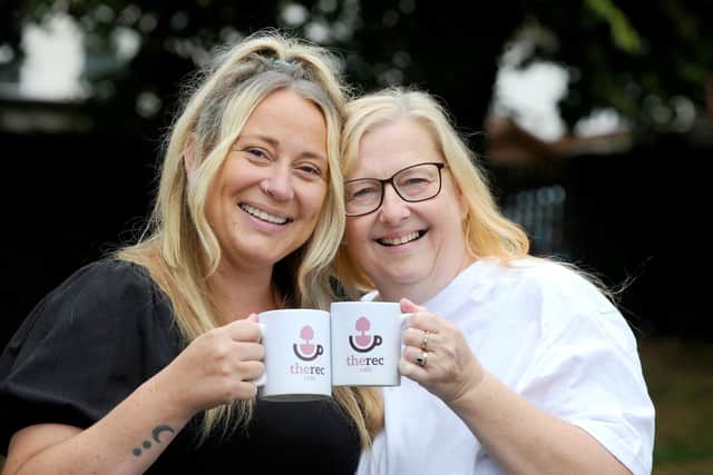 Tania Shipp and Wendy Watson both from Fratton are reopening the cafe in Kingston Recreation Ground in Fratton, under the new name of The Rec Cafe on Tuesday, August 1, 2023.
Pictured is: (l-r) Tania Shipp (37) and Wendy Watson (55).
Picture: Sarah Standing (270723-9823)