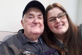 Charley Belcher, 21 from Waterlooville, baked hundreds of cakes to raise money for Alzheimer's Society. Pictured: Charley with her grandad Cyril Clark