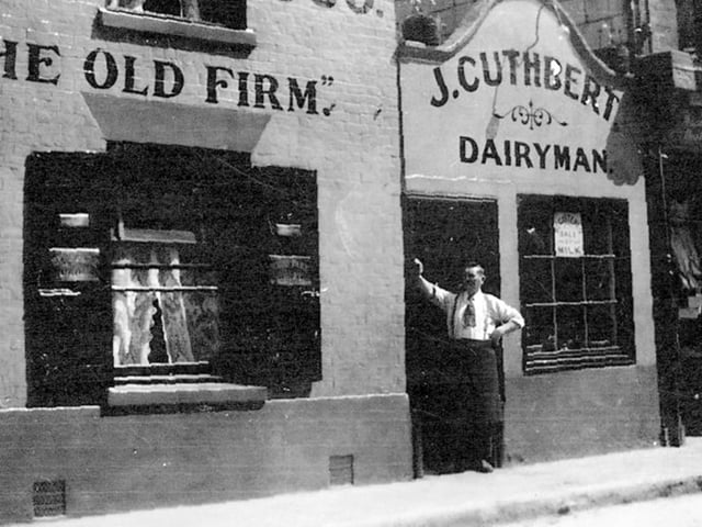 Jack Cuthbert's dairy in Hyde Park Road Portsmouth, which was destroyed in the Portsmouth Blitz.Picture: Courtesy of David Warren-Holland