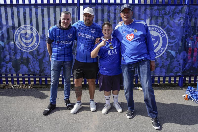 The Pompey fans were delighted to be back at Fratton Park following a two-week break.