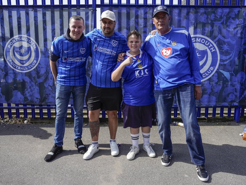 The Pompey fans were delighted to be back at Fratton Park following a two-week break.