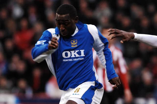 Andy Cole in action for Pompey. Picture: Steve Reid