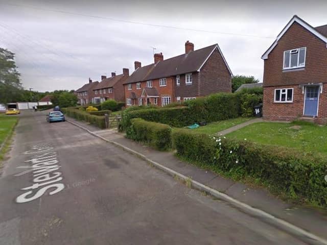 The fire took hold in the washing appliance in a semi-detached home in Stewarts Green, Hambledon, shortly after midday.