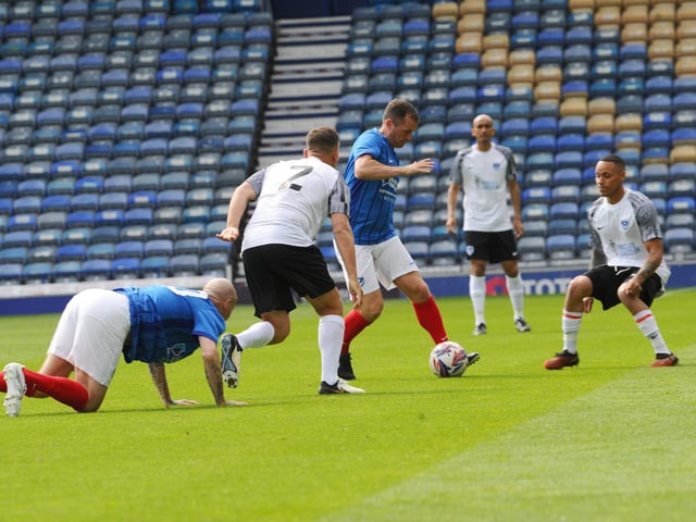 Pompey Legends v Alan Knight Celebrity XI in a charity fundraising match at Fratton Park on Bank Holiday Monday. Picture: Sarah Standing (050525-5920)