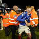 The Northern Ireland international certainly enjoyed Pompey's promotion party 