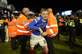 The Northern Ireland international certainly enjoyed Pompey's promotion party 