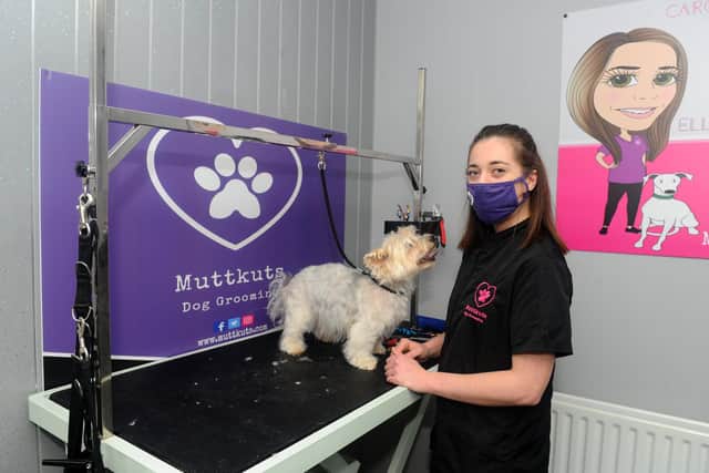 One of the owners, Ellie Howden, with Poppet. Picture: Sarah Standing