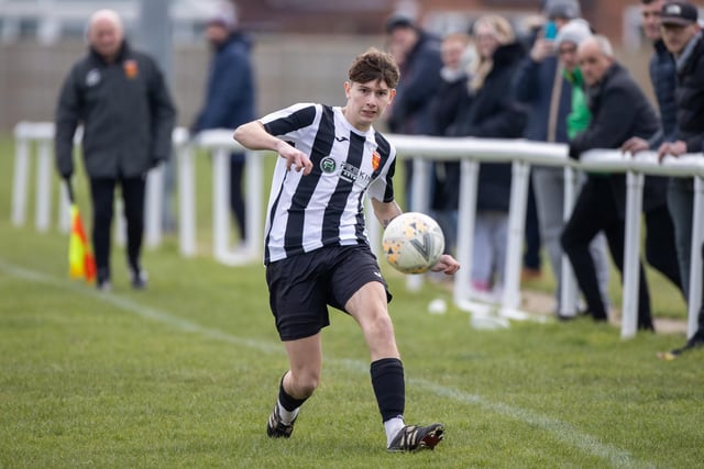 A Hayling United player. Picture by Alex Shute