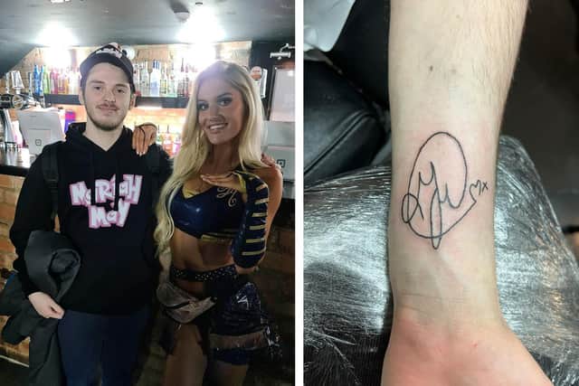 Mariah May has an army of fans who travel across the country to watch her wrestle, with one even getting her autograph tattooed on his wrist. Picture: James Scott-Long/pictureexclusive.com.