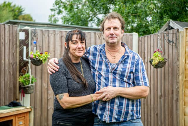 Dean Kellogg with his wife, Shirley at their home in Portsmouth. Picture: Habibur Rahman
