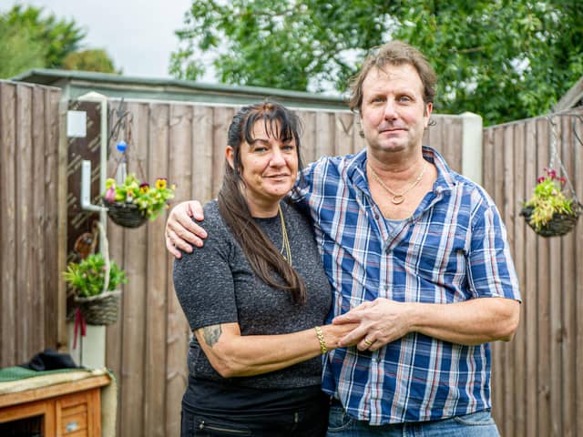 Dean Kellogg with his wife, Shirley at their home in Portsmouth. Picture: Habibur Rahman