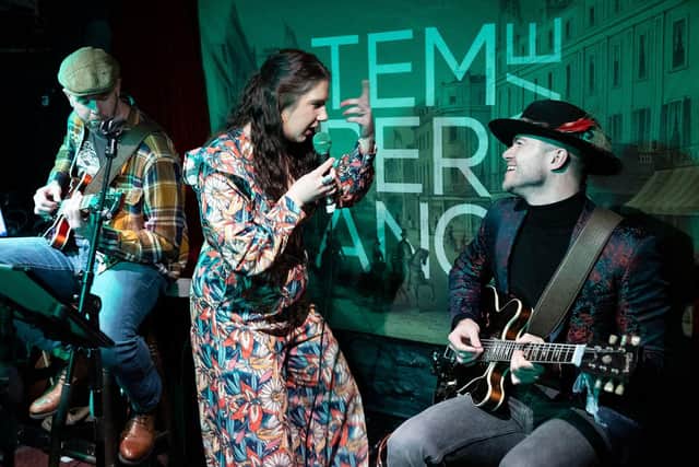 Jon Parkins, Chloe Josephine & Thomas Heppell at Temperance (photo by Chris Roberts/Widerview Visual Media)