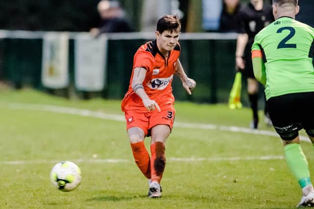 Liam Bush, pictured in Wessex League action last season against Alresford, has left Portchester. Picture: Keith Woodland